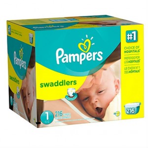 Couches Pampers Swaddlers taille 1 boîte économique