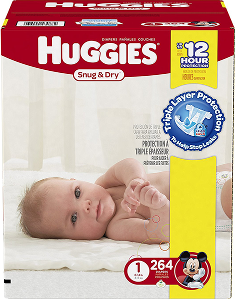 Couches Huggies Snug and Dry Taille 1 –